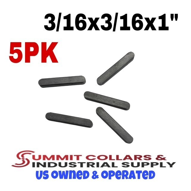 Machine Key Rounded 3/16x3/16x1" (5 Pieces)
