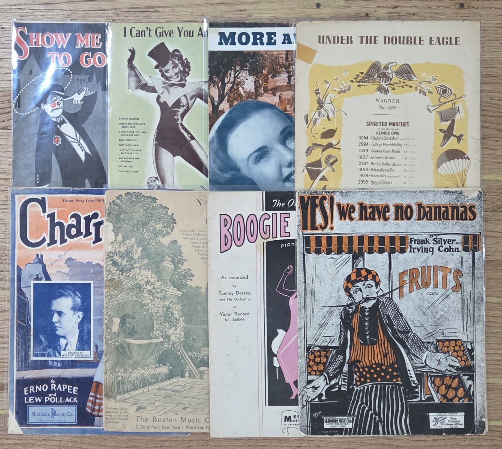 (8) Vintage Music Sheets Lot