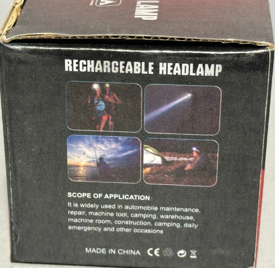 New Bright LED Rechargeable Headlight/Flashlight USB Charging Waterproof 4 Modes