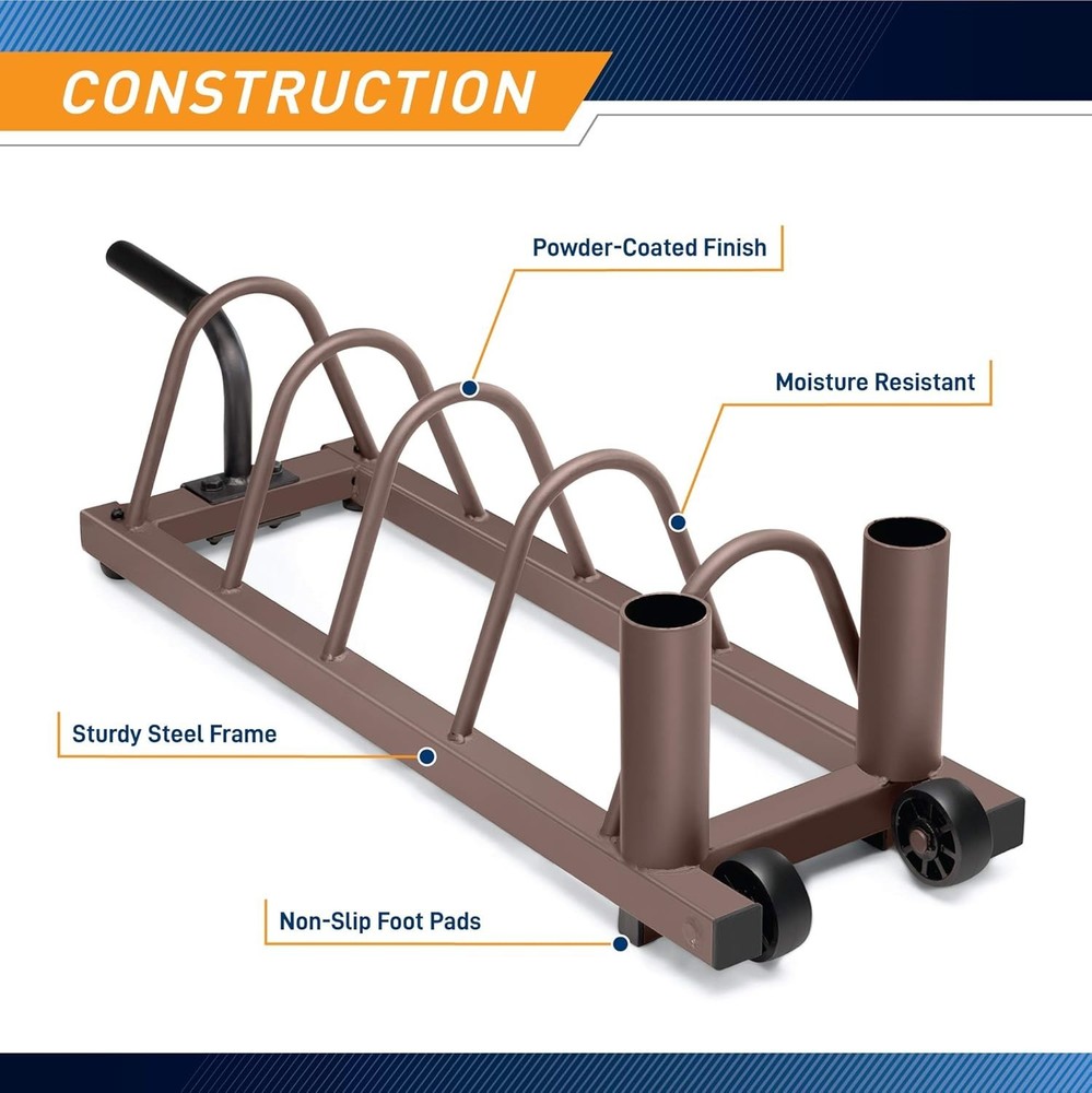 Compact Horizontal Weight Plate Organizer