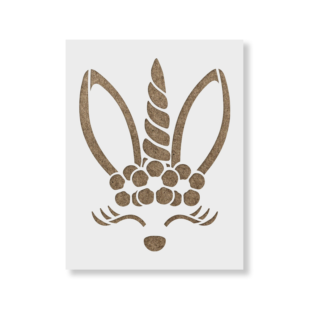 Easter Unicorn Stencil - Durable & Reusable Mylar Stencils