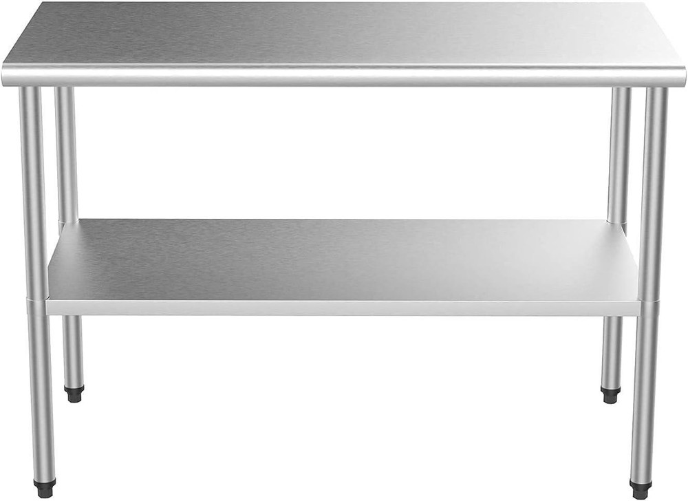 48'' x 24'' Stainless Steel Table for Kitchen Prep & Work Commercial Worktable