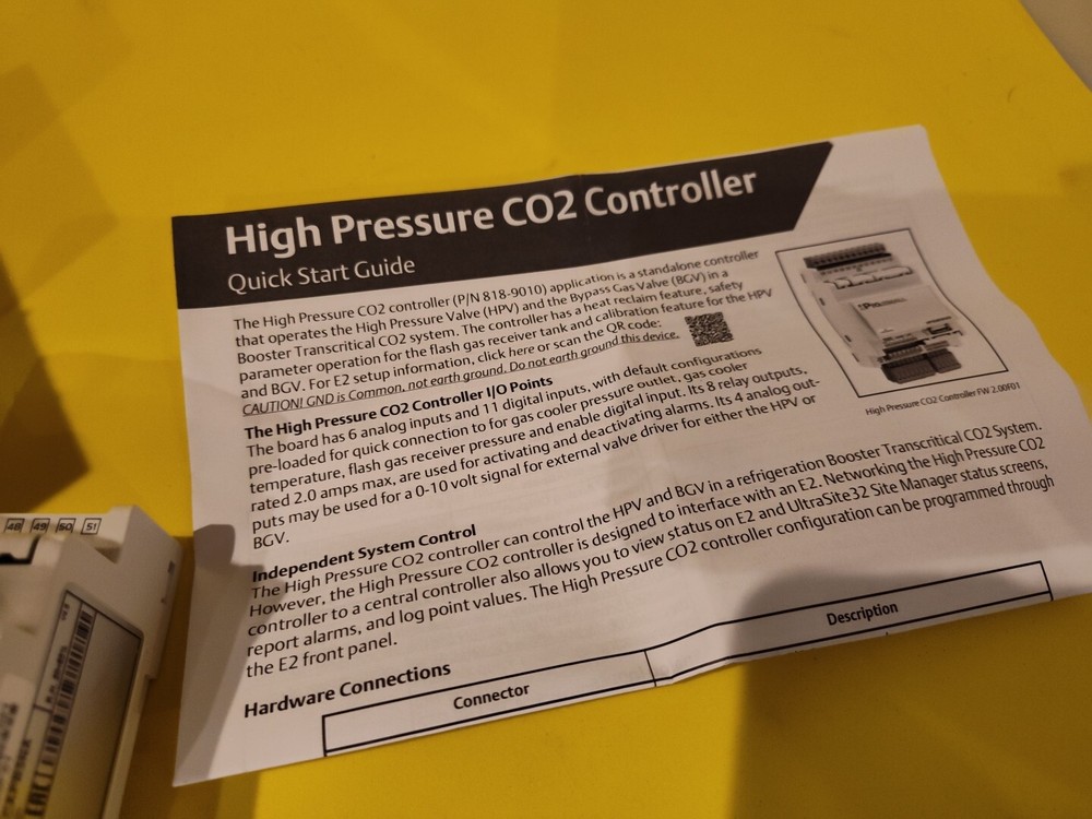 Emerson High Pressure CO2 Controller 818-9010