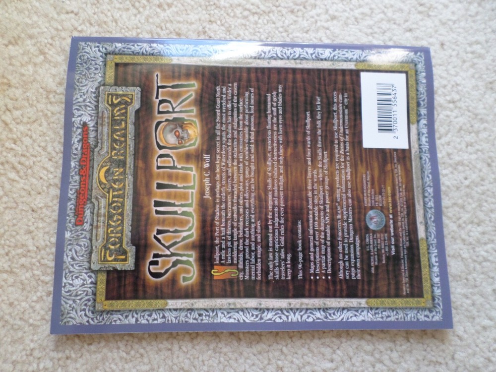Skullport Forgotten Realms Dungeons & Dragons book