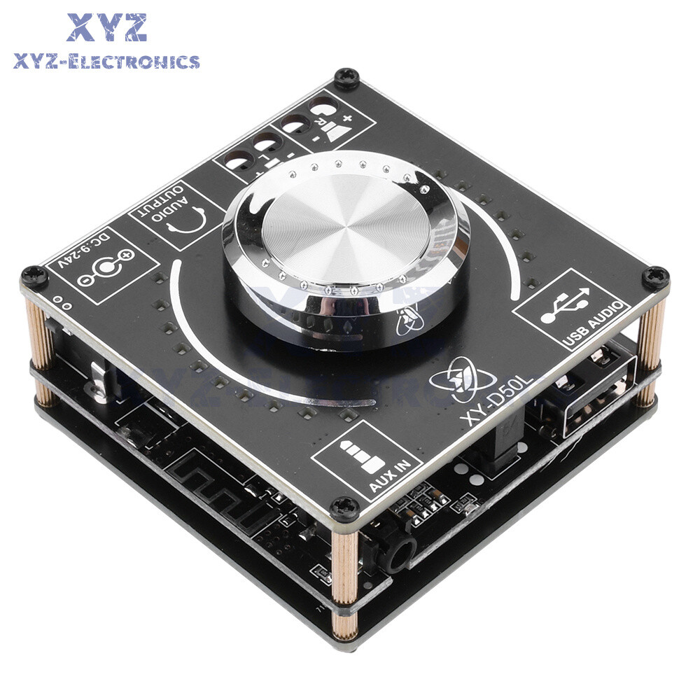 D50L Stereo Bluetooth 5.1 Audio Digital Power Amplifier Board Light APP Control