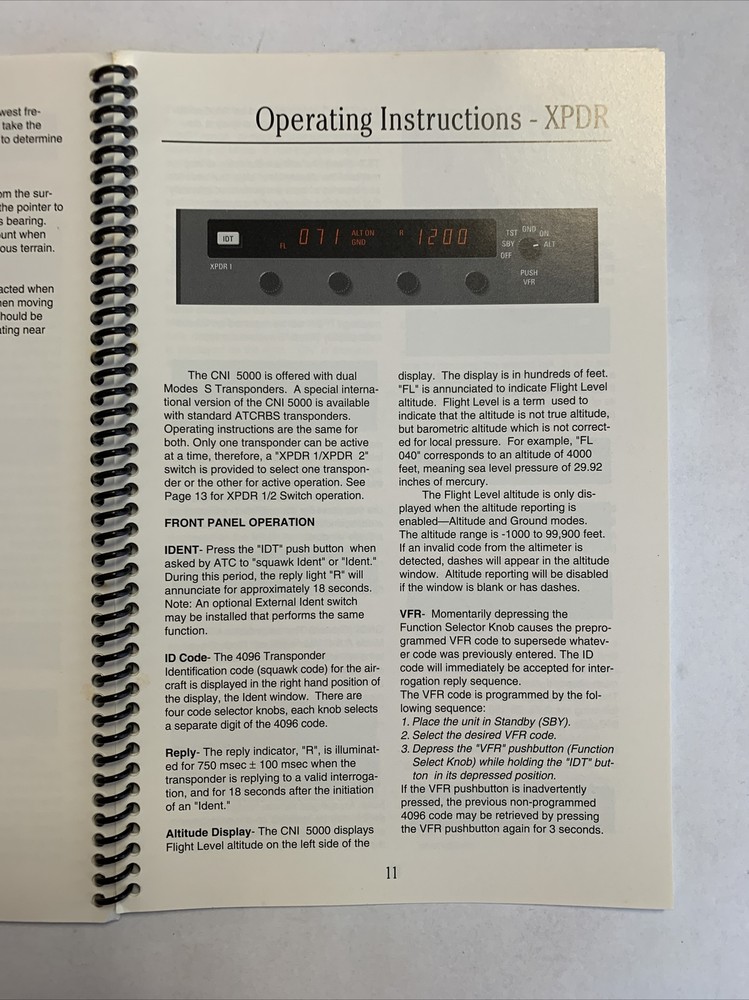 Bendix/King CNI 5000 Integrated Avionics System Pilot's Guide