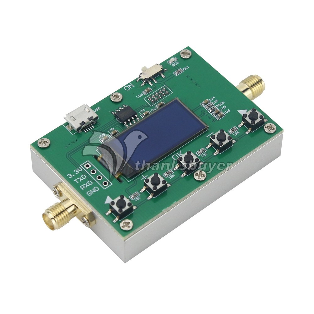 DC5V LF-6G 0-31.75dB Adjustable RF Signal Attenuator Module 0.25dB Step OLED