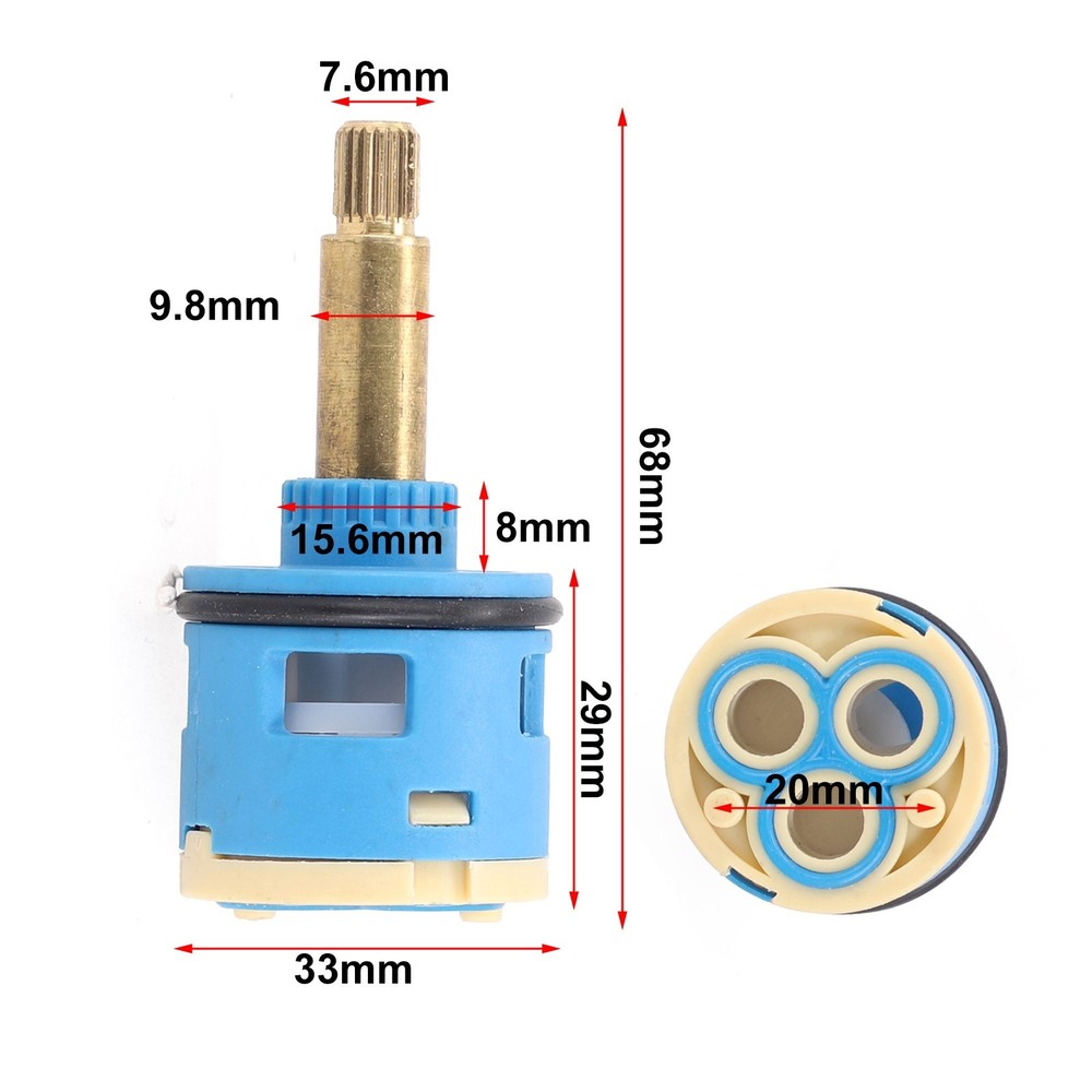 Diverter Shower Accessories Ceramic Central Push Fit Spool Third Gear 3 Way 33#
