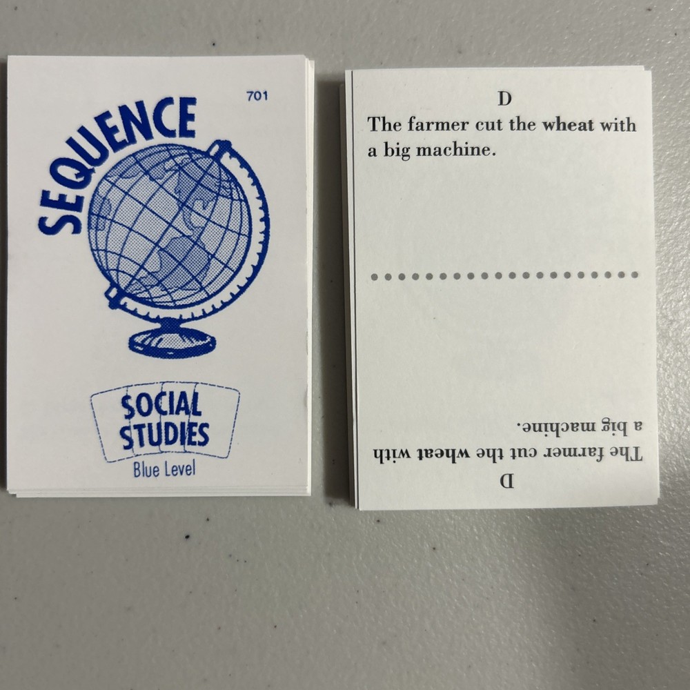 Sequence - Blue Level Edition A Reading Comprehension Board Game- Homeschooling