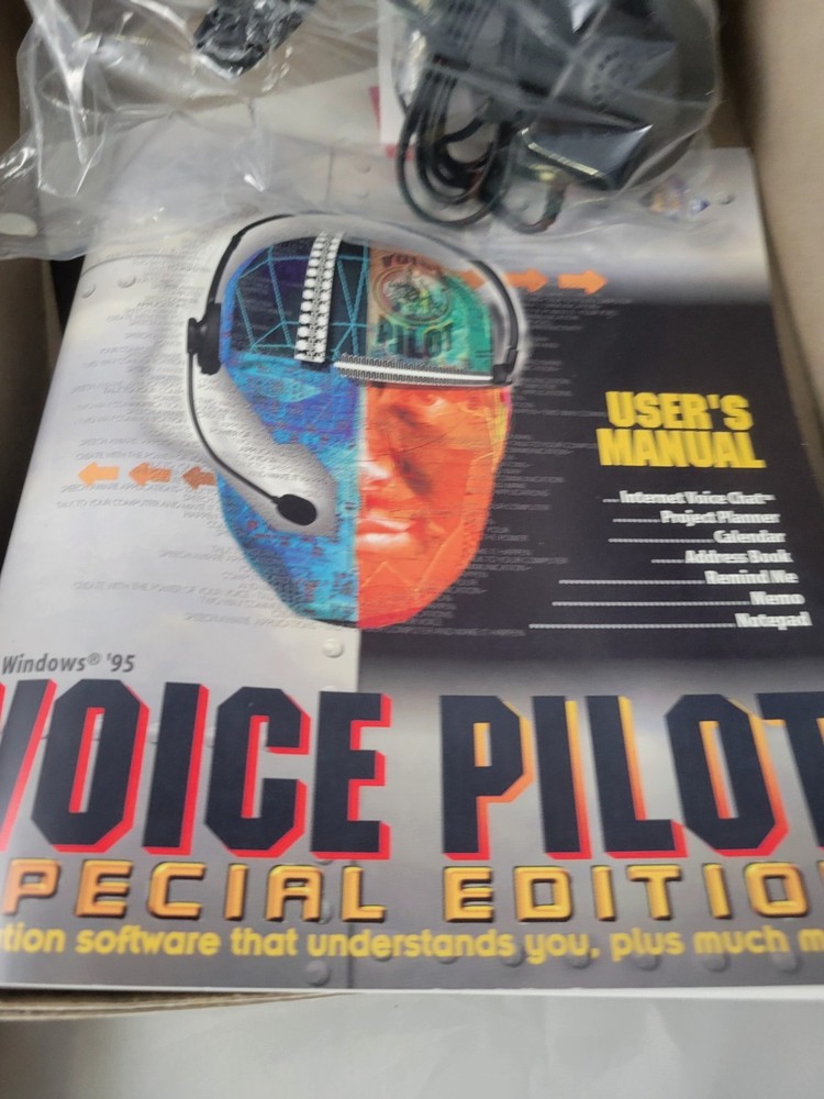 Voice Pilot Computer Dictation Typing Software Windows Vintage CD Headset