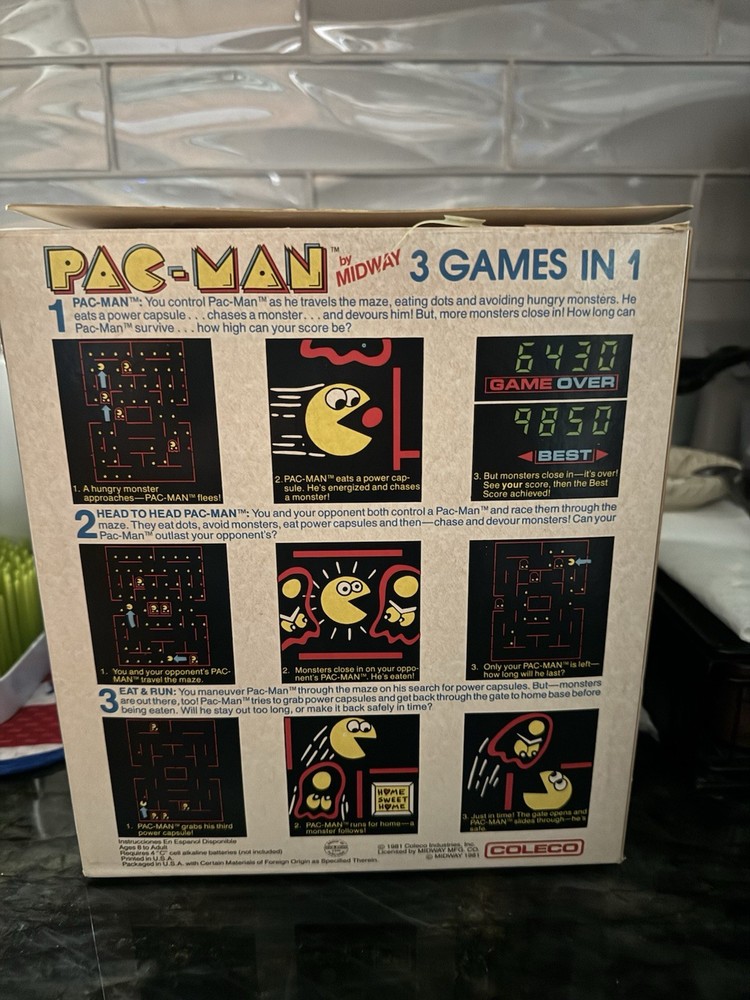 PAC-MAN-MIDWAY ARCADE 1981 beautiful display GAME DOESNT WORK
