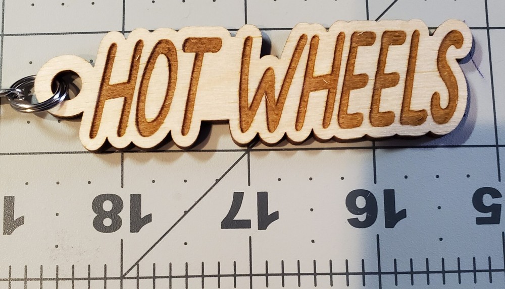 HOT WHEELS KEYCHAIN WITH HARDWARE - HANDMADE