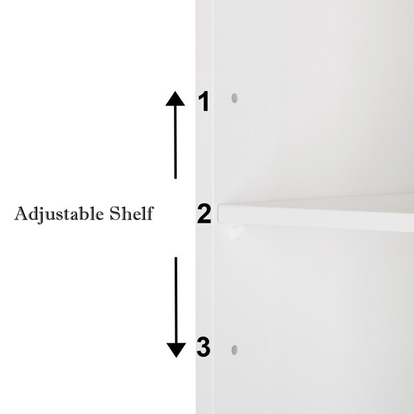 White Door Wall Hanging Medicine Cabinet Bathroom Storage Shelf Organizer