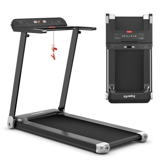 Folding Compact Walking Running Machine Electric Treadmill w/APP Control Speaker