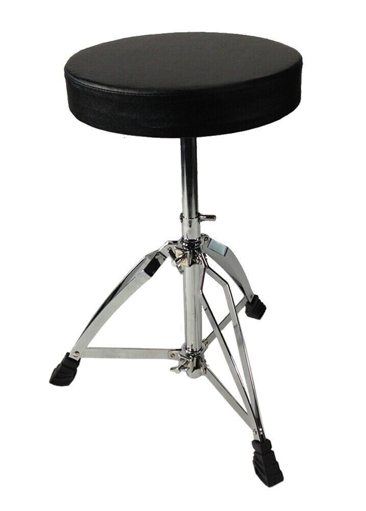 Zenison Drum Throne Bundle Height Adjustable Tripod Swivel Padded Stool w/Sticks