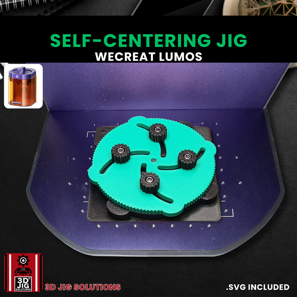 WeCreat Lumos Self-Centering Jig | Adjustable Laser Engraving Alignment Tool