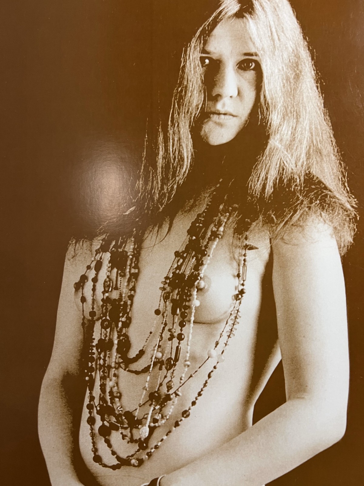 Janis Joplin Photo Print Poster Art Nude Adorned with Jewelry 14 x 11