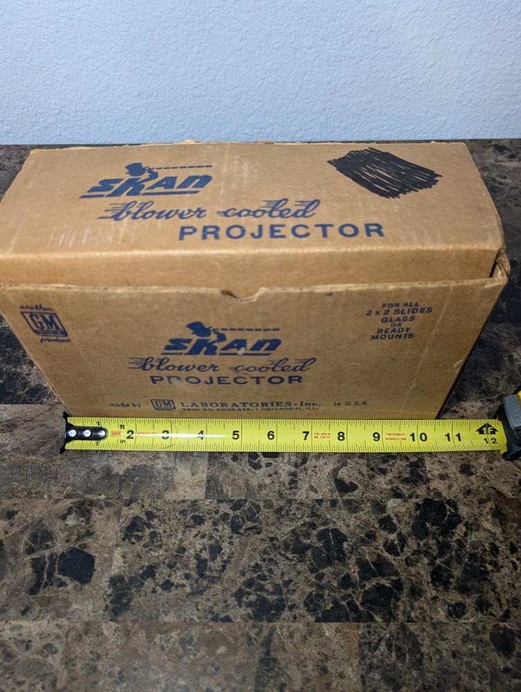 Skan Blower Cooled Projector in Original Box Vintage Slide Projector