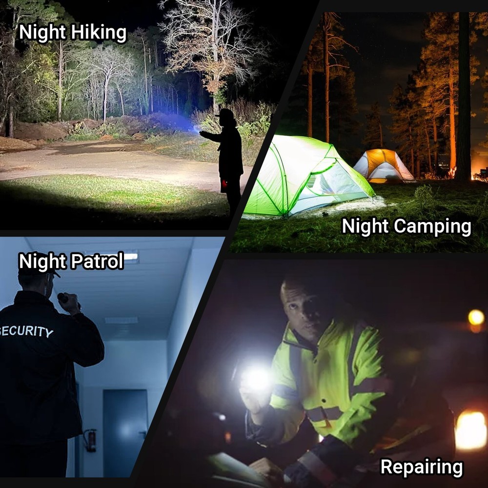 99000000Lumen Super Bright LED Flashlight Rechargeable Tactical Work Light Torch