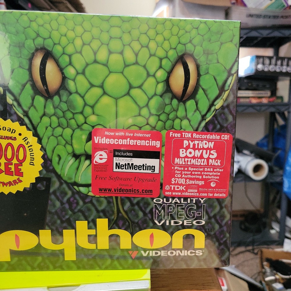 Vintage Gaming Videonics Python Video Capture Card w/ Free Software NEW SEALED