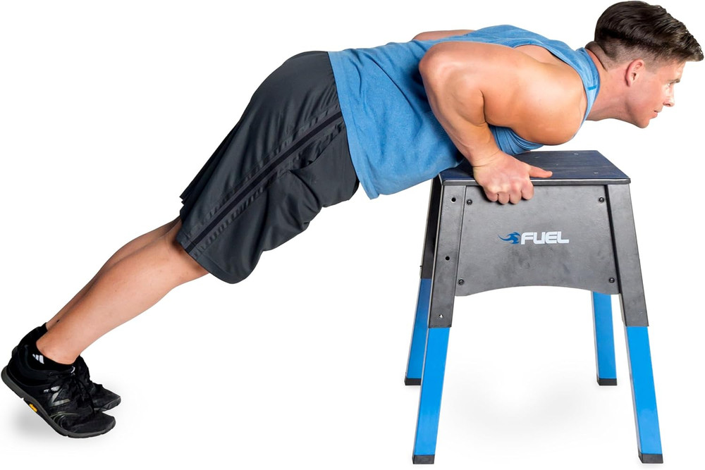 Adjustable Plyometrics Box, Blue, Black