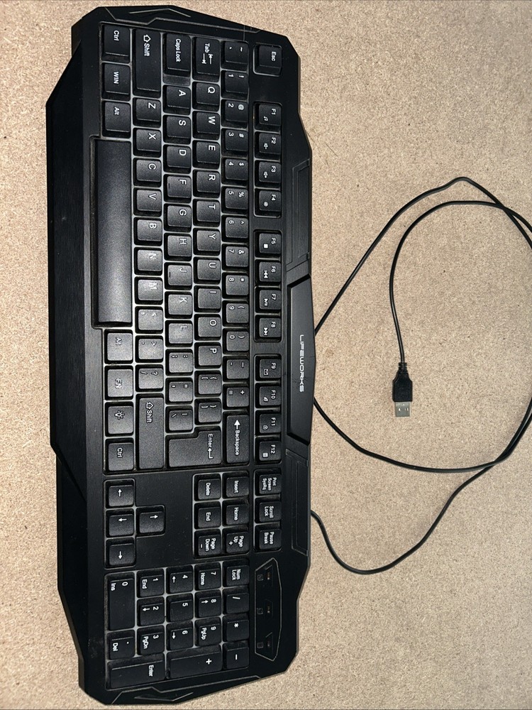 Lifeworks Lightup Gaming Keyboard Black