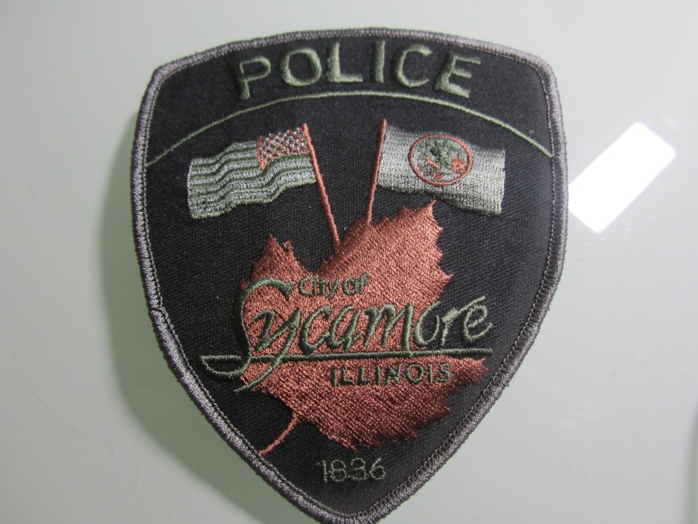 SUBDUED SYCAMORE POLICE DEPT. PATCH (OAK LEAF)