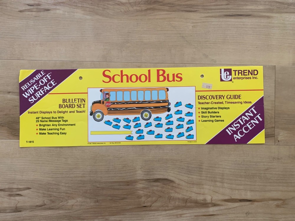 retro 1987 bulletin board set