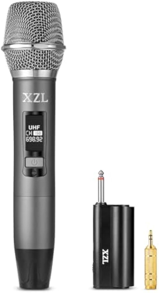 Gray Color Professional Wireless Microphone for Karaoke Singing