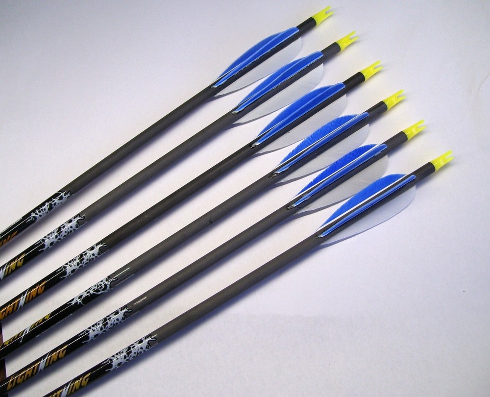 Youth carbon arrows feather fletch