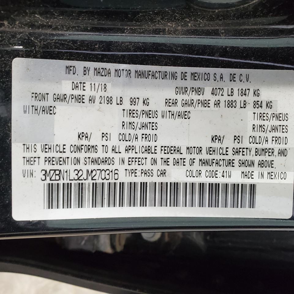 Camera/Projector Camera Front Windshield Mounted Fits 18-22 MAZDA CX-3 1153670