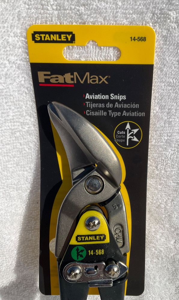 Stanley FATMAX Offset Right Cut Aviation Snips 18 GA
