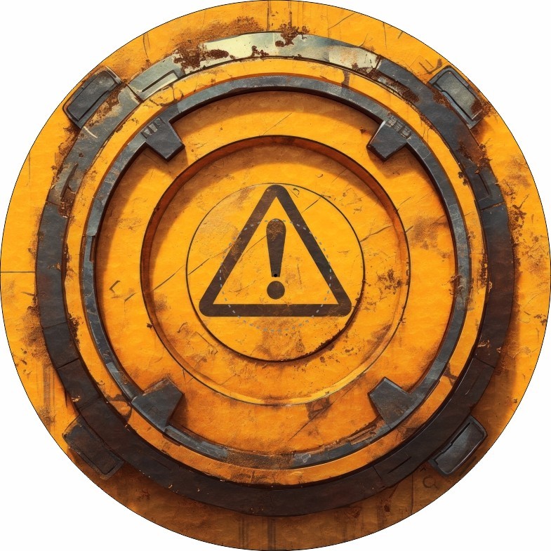 Objective Markers Set - 7.57" - Warning - Compatible w/ Warhammer 40K