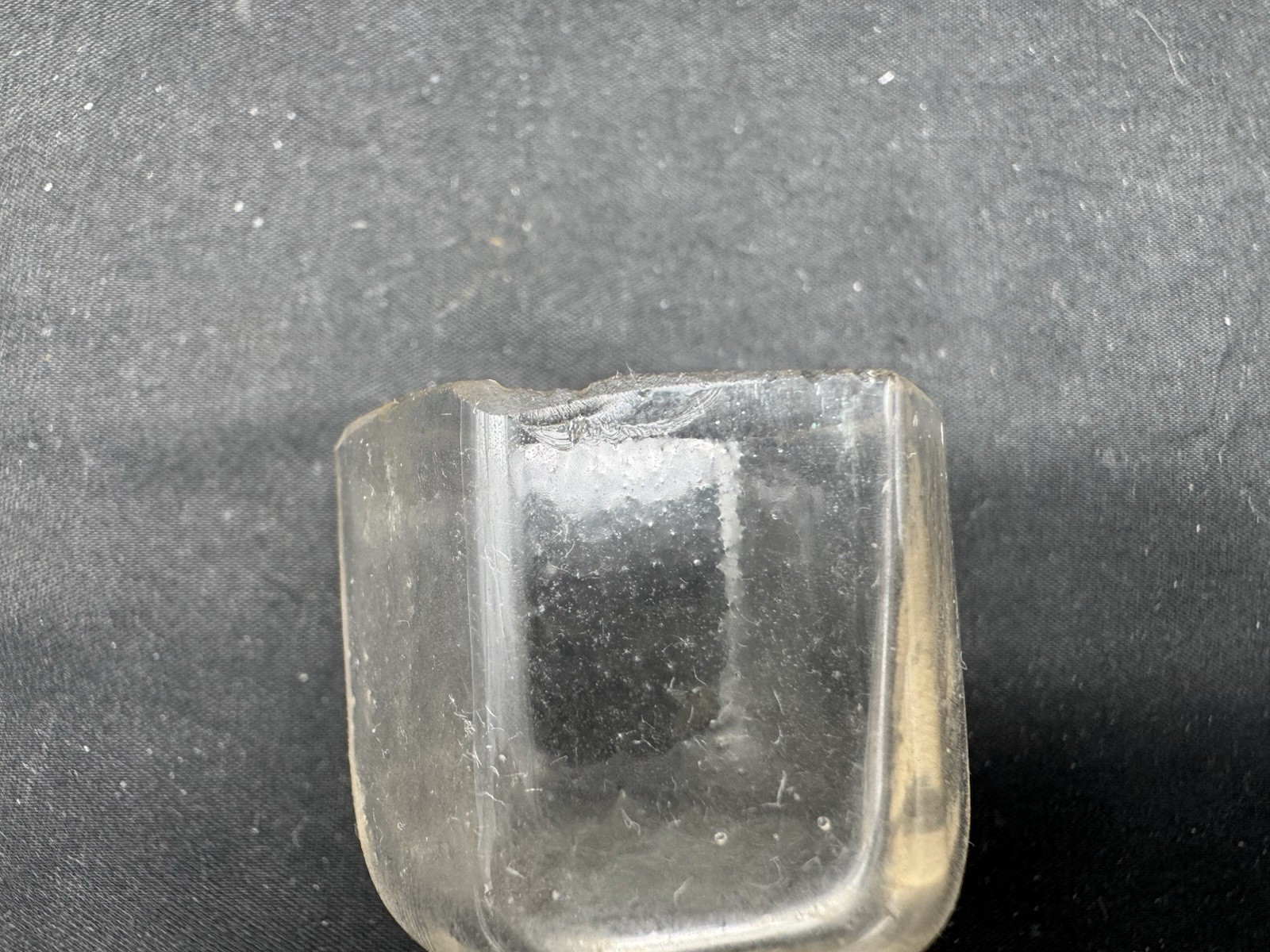 Antique Chinese Export Sterling Silver Salt Cellar w/ Glass Insert