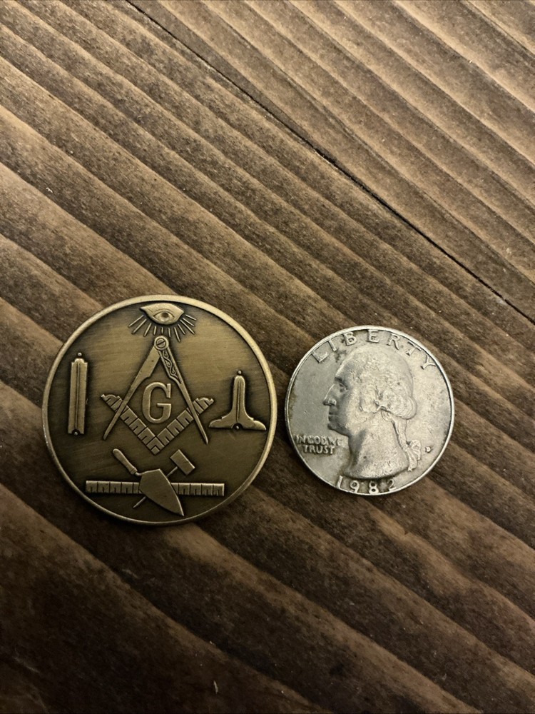 NON-ENGRAVED FREEMASONRY INITIATION RITE "MADE A MASON" MEDALLION