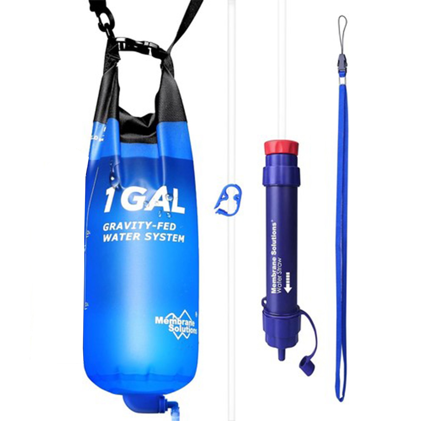 Gravity Water Filter Straw,Camping Water Filtration System,Water Purifier,5000 L