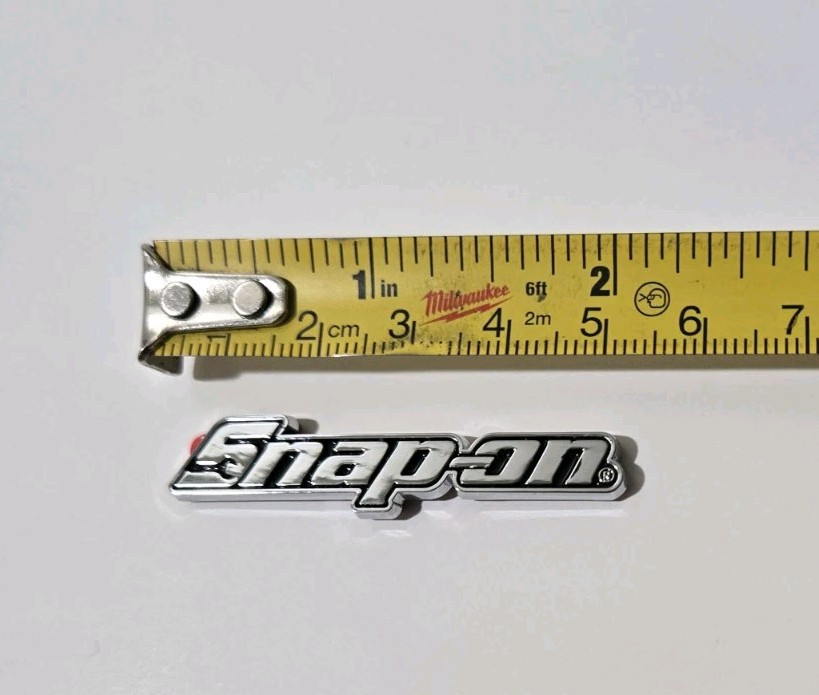 6PK SNAP ON TOOL BOX LOGO EMBLEM Silver Chrome Plastic Badge Decal 2" NEW MICRO!