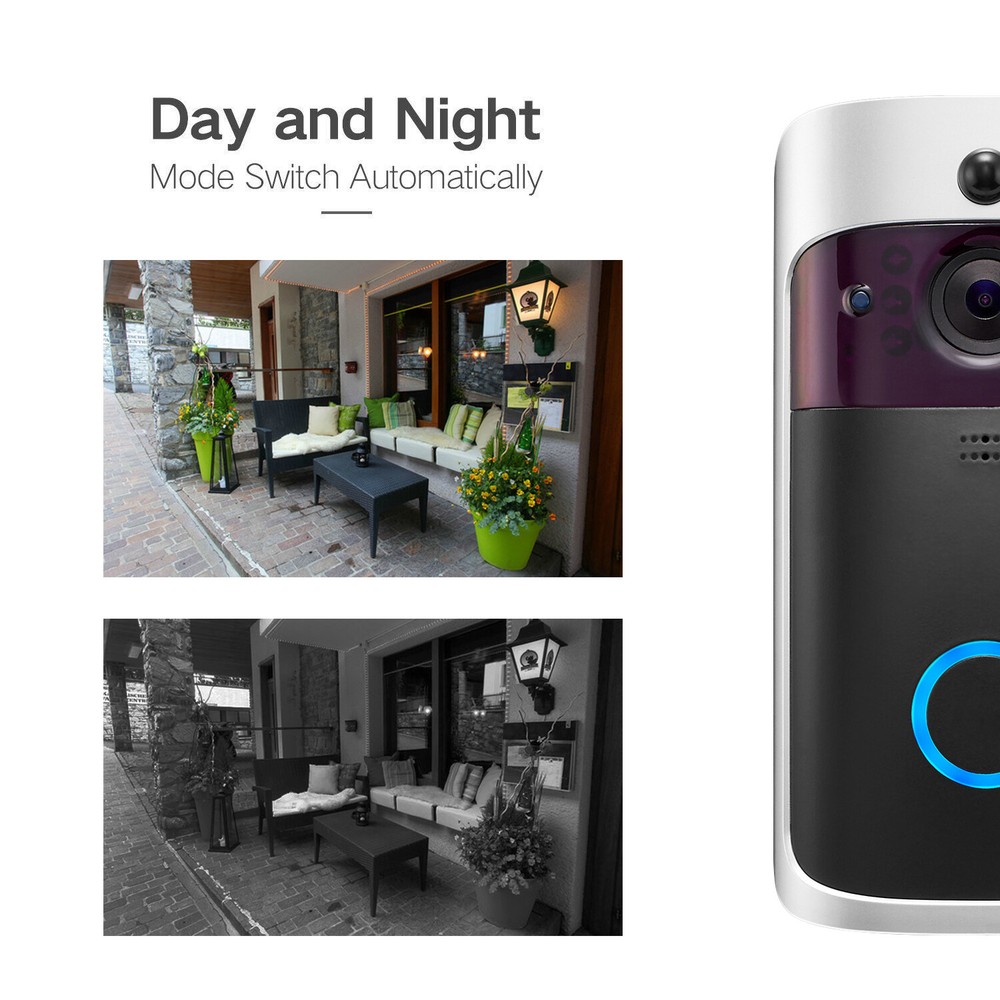 Wireless Smart WiFi Home DoorBell IR HD Video Camera Visual Intercom/Memory Card