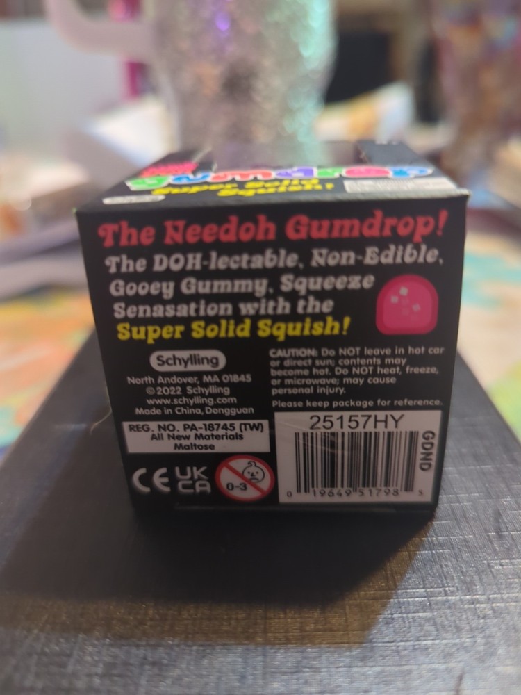 Nee Doh Gumdrop Purple Super Solid Squish Needoh Gum Drop * RARE!