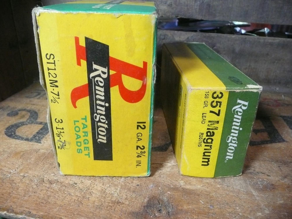 Vintage Remington Target Load and 357 Magnum Empty Boxes.