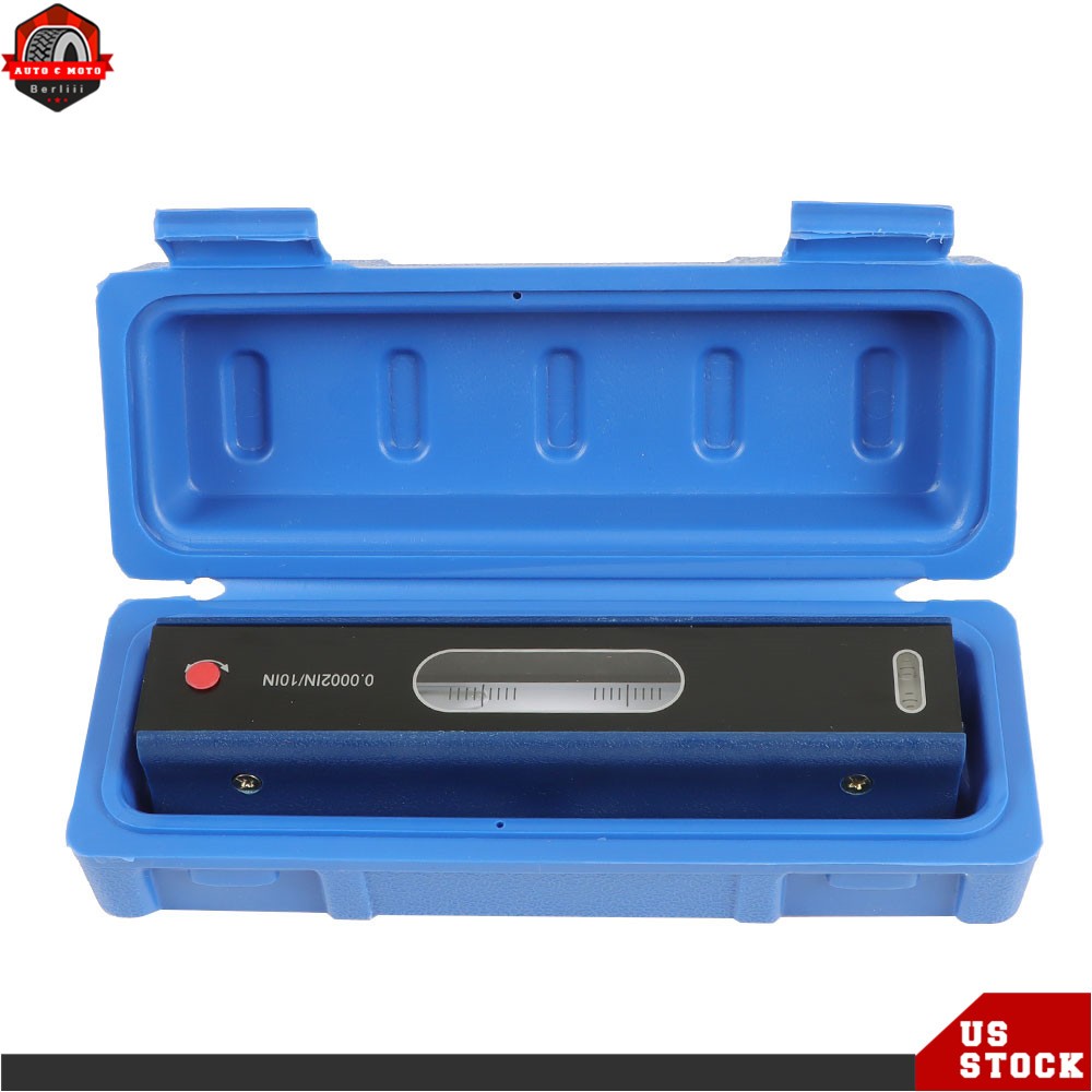 MASTER PRECISION LEVEL 8" FOR MACHINIST TOOL 0.0002"/10" With Case