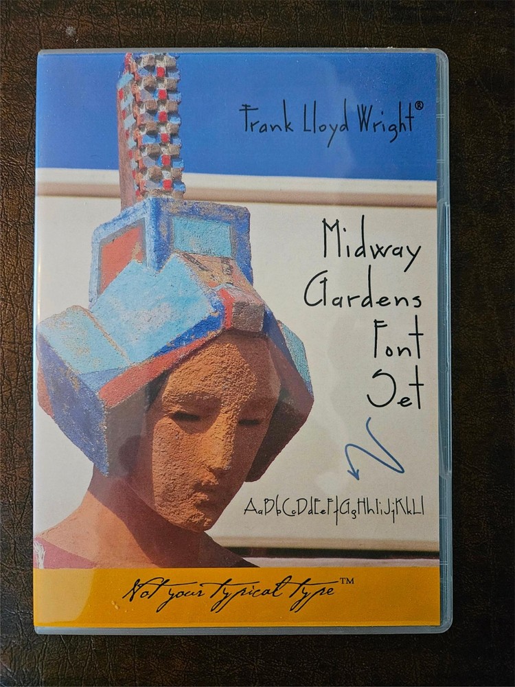Midway Gardens Font Set CD Rom Frank Lloyd Wright 2006 Mac & Windows