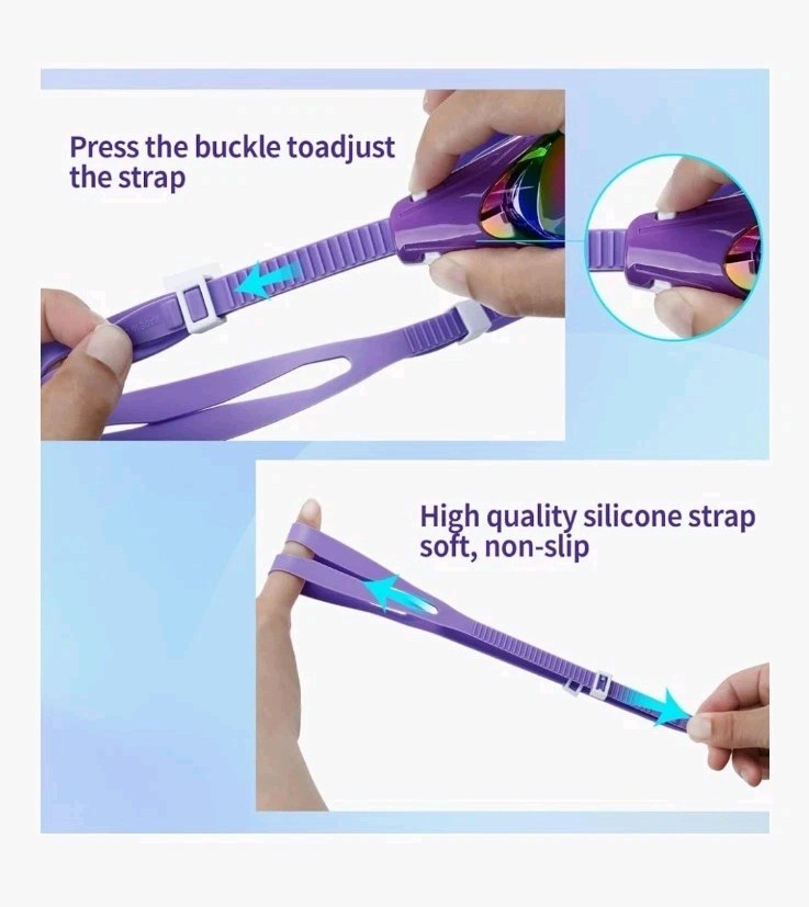 Nearsighted Swim Goggles - Purple