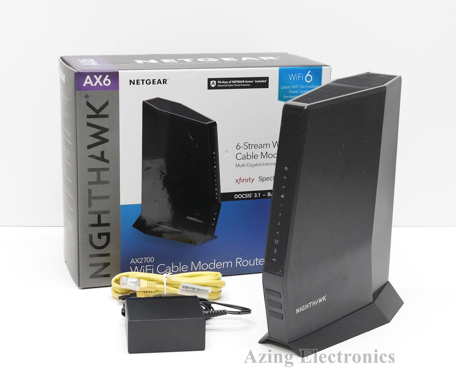 NETGEAR CAX30 AX2700 Nighthawk DOCSIS 3.1 2.7Gbps WiFi Cable Modem Router
