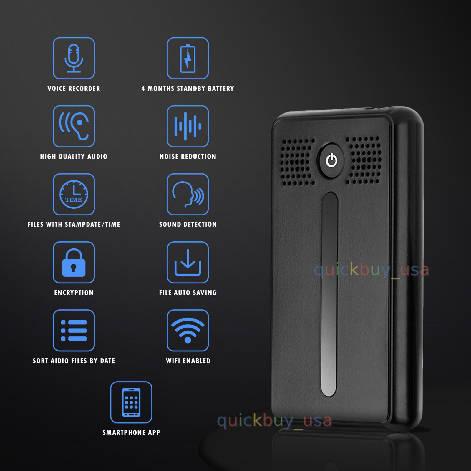 WiFi Voice Recorder Wireless Audio Recording Real Time Wifi Voice Recorder TC30