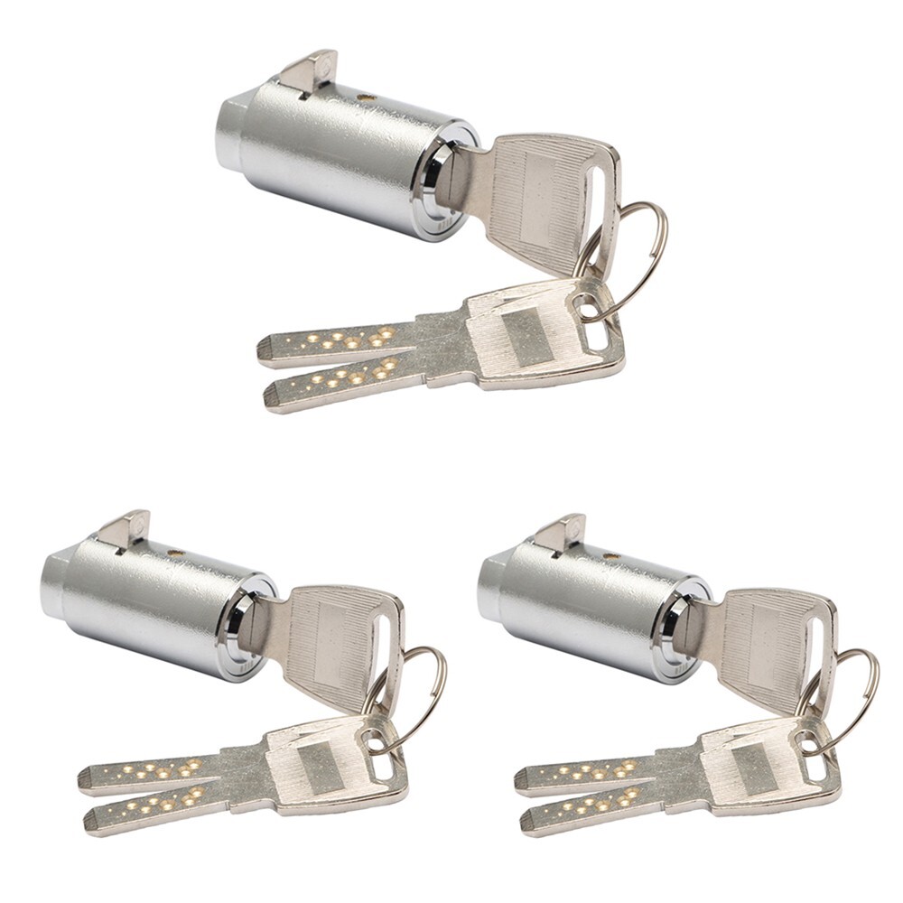 3 Keyed Different Brass Dimple Lock Cylinders for Vending Machine T-Handle