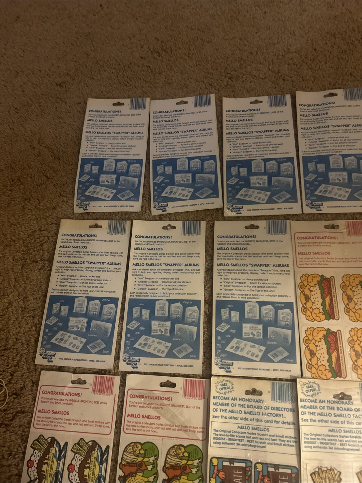 Mello Smellos Scratch & Smell Stickers Lot of (22) Packs Stickers New (34 Scent)