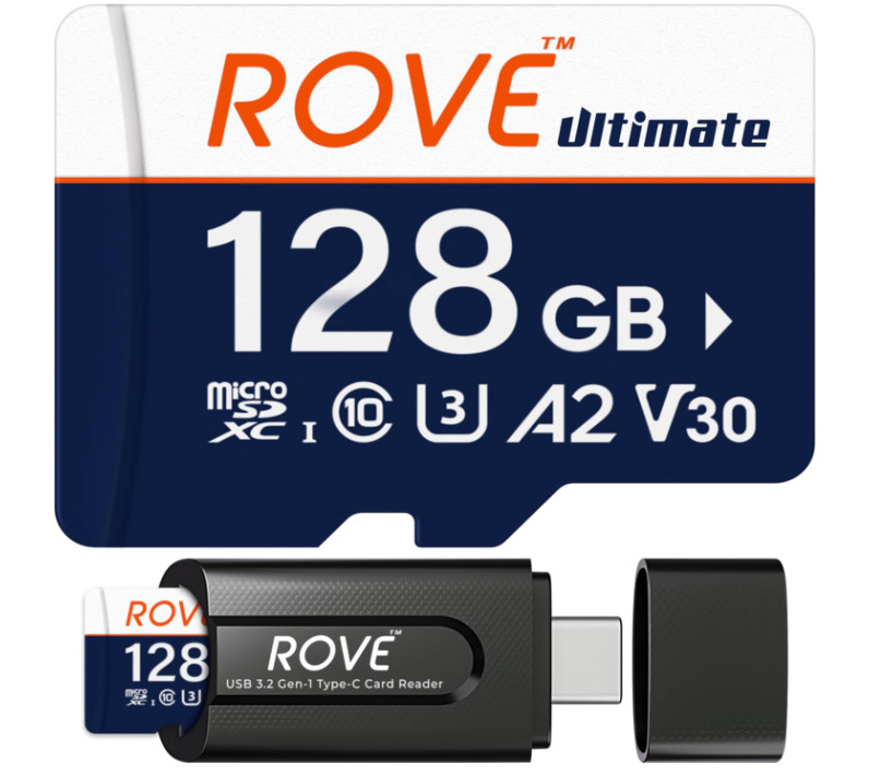 ROVE Ultimate Micro SD Card microSDXC 128GB Memory Card with USB 3.2 Type C