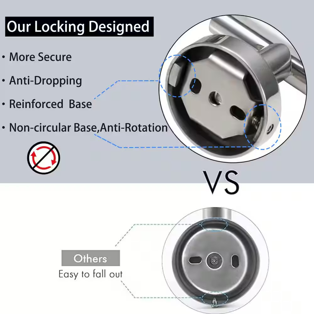 2 -Piece Bath Hardware Set with Mounting Hardware in Polished Chrome