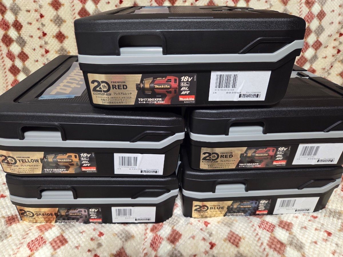 Makita TD173DGXPY 20th Anniversary Impact Driver  Full Set Premium Red Yellow